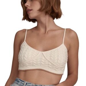 FAVORITE DAUGHTER The Lauren Cable Wool Micro Cropped Bralette